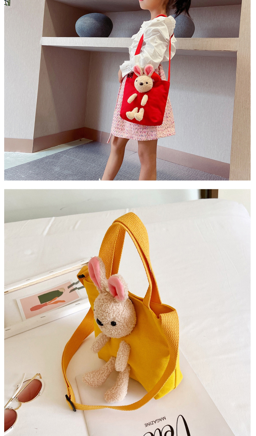 Fashion Black Doll Rabbit Canvas Childrens One-shoulder Messenger Bag,Shoulder bags