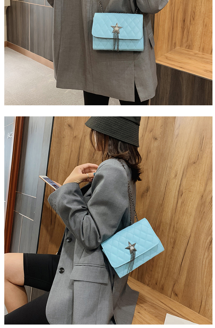 Fashion Brown Chain Five-pointed Star Flap Rhomboid Shoulder Crossbody Bag,Shoulder bags