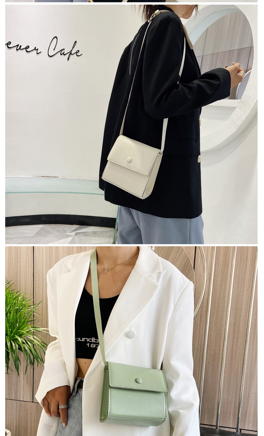 Fashion Black Flap Solid Color Single Shoulder Messenger Bag,Shoulder bags