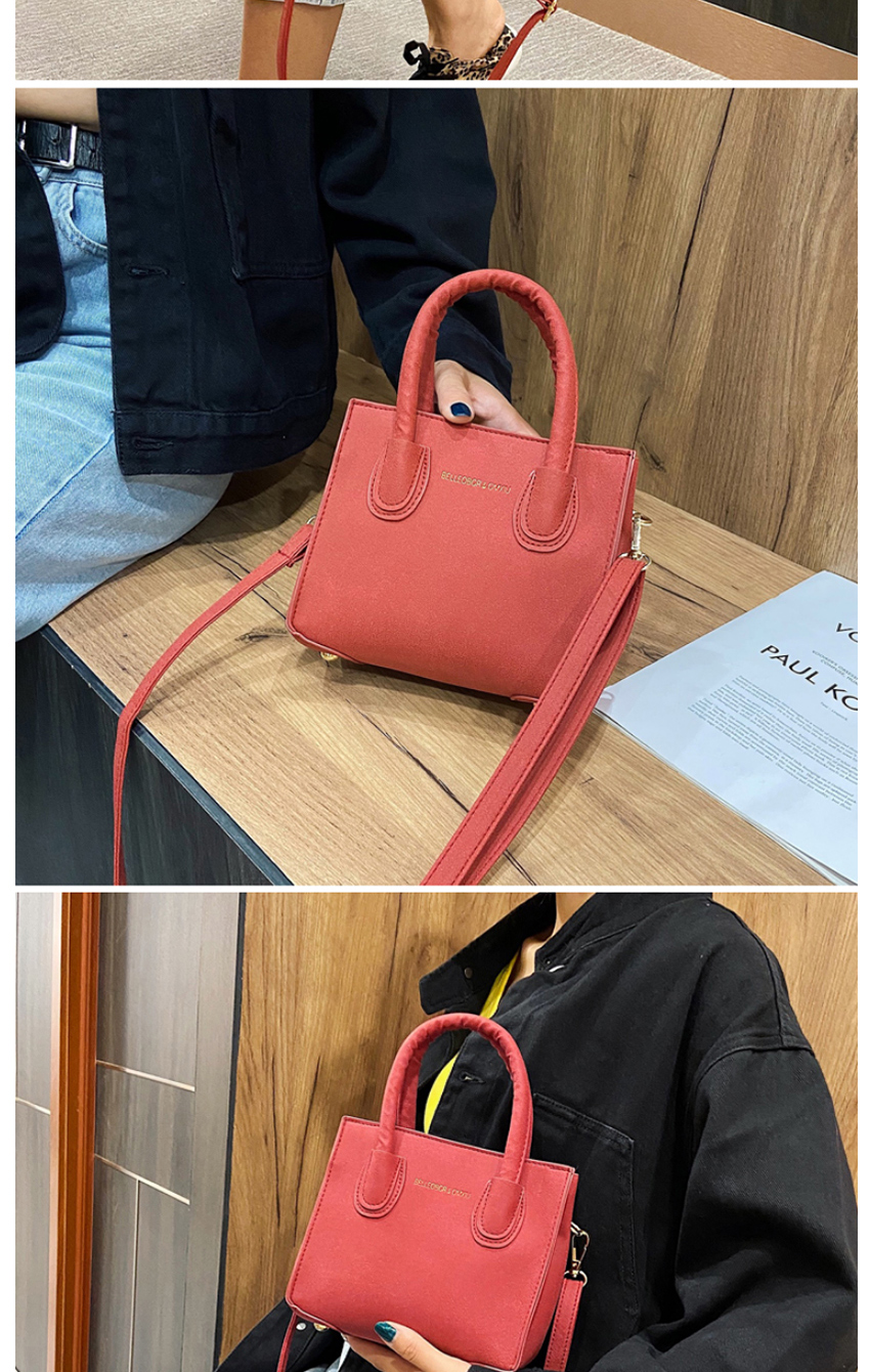 Fashion Brown Single Shoulder Messenger Bag With Stamped Letters,Shoulder bags