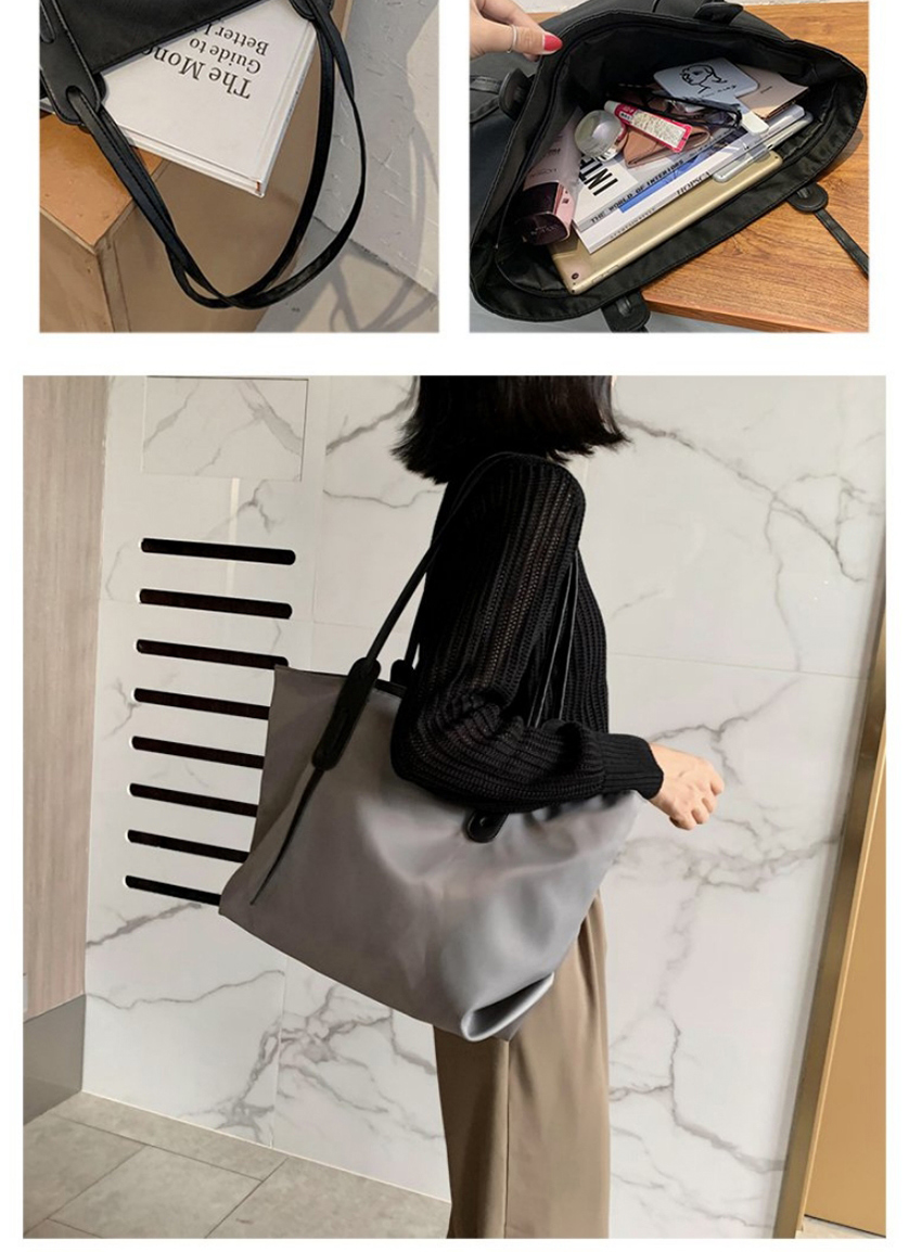 Fashion Gray Nylon Solid Color Large Capacity Shoulder Bag,Messenger bags