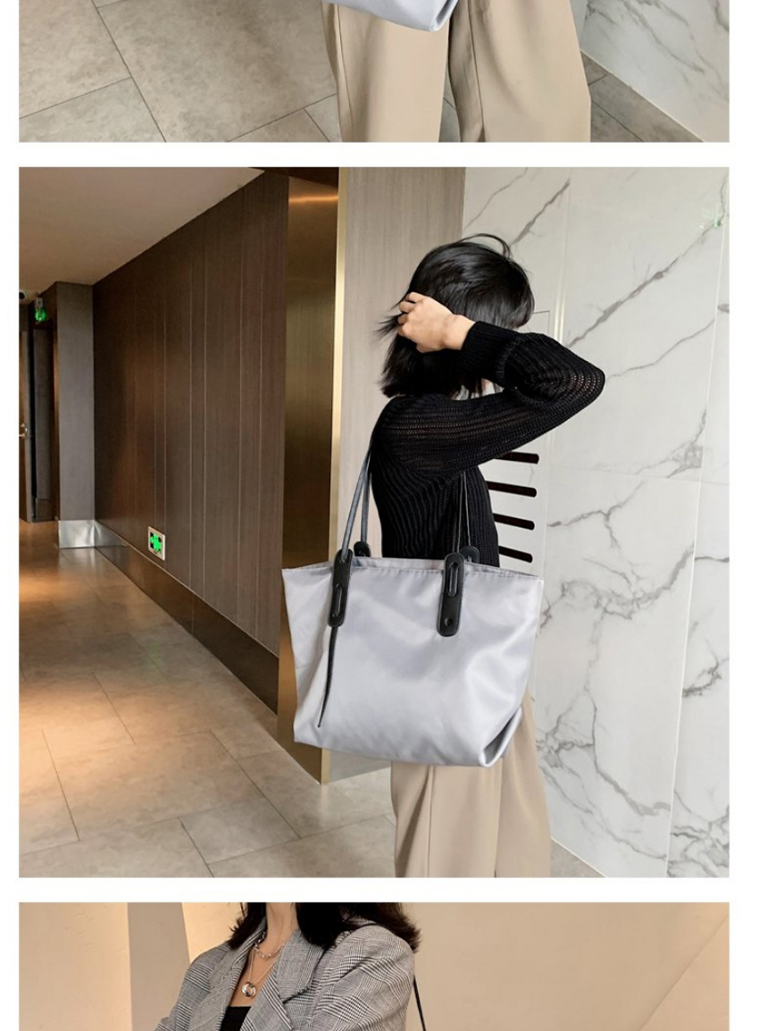 Fashion Gray Nylon Solid Color Large Capacity Shoulder Bag,Messenger bags