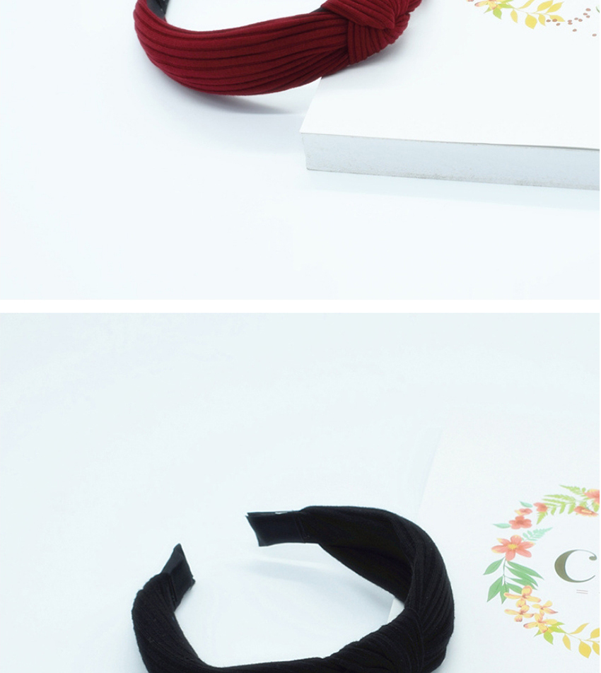 Fashion Ginger Knotted Cotton Knit Headband In The Middle Of The Head Buckle,Head Band