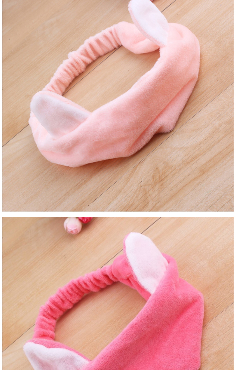 Fashion Pink Cat Ears Contrast Color Wide Side Elastic Headband,Hair Ribbons