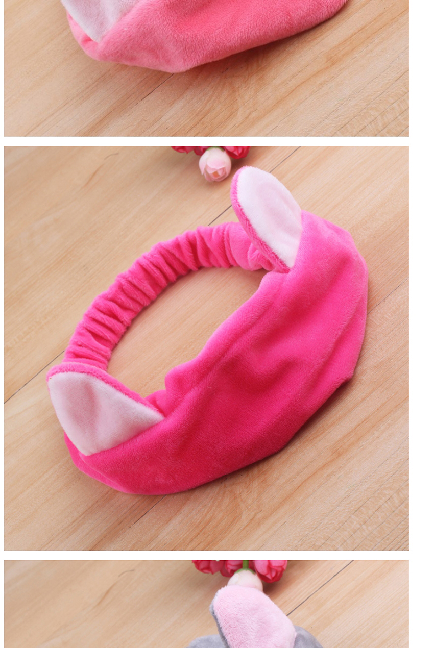 Fashion Blue Cat Ears Contrast Color Wide Side Elastic Headband,Hair Ribbons