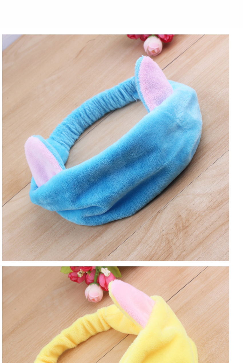 Fashion White Cat Ears Contrast Color Wide Side Elastic Headband,Hair Ribbons