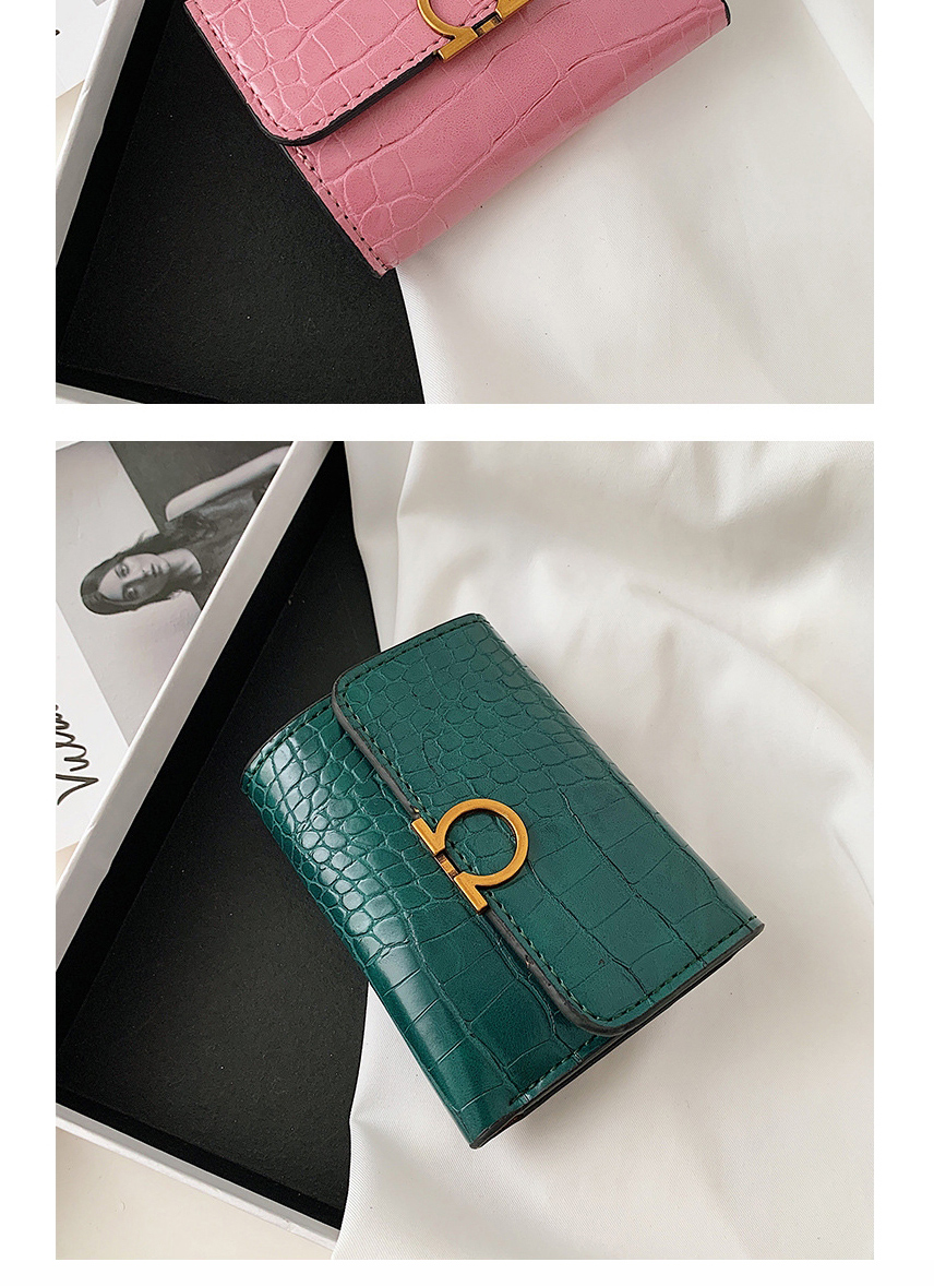 Fashion Pu Multifunctional Short Wallet With Stone Pattern Money,Wallet