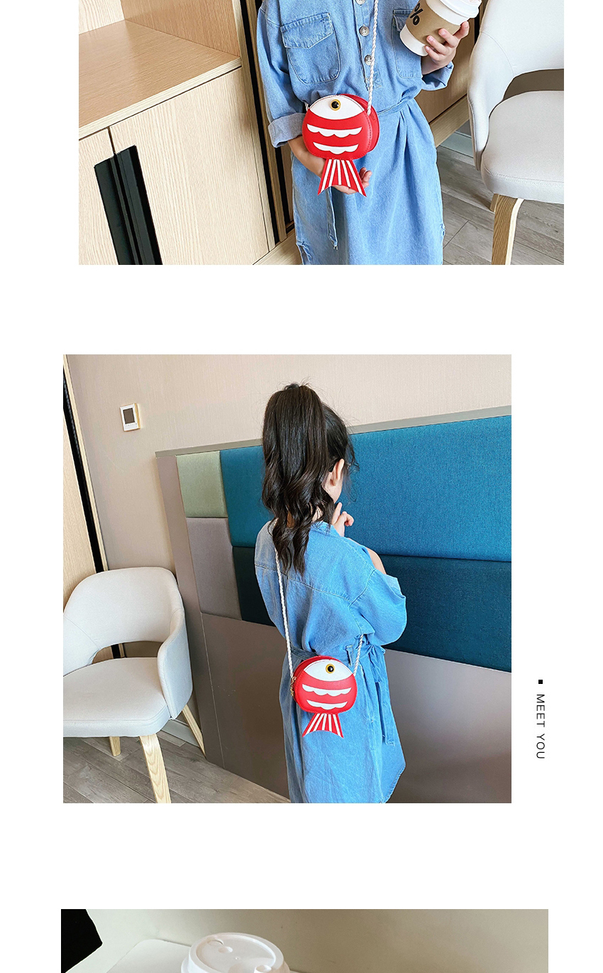 Fashion Blue Small Fish Print Childrens Shoulder Messenger Bag,Shoulder bags