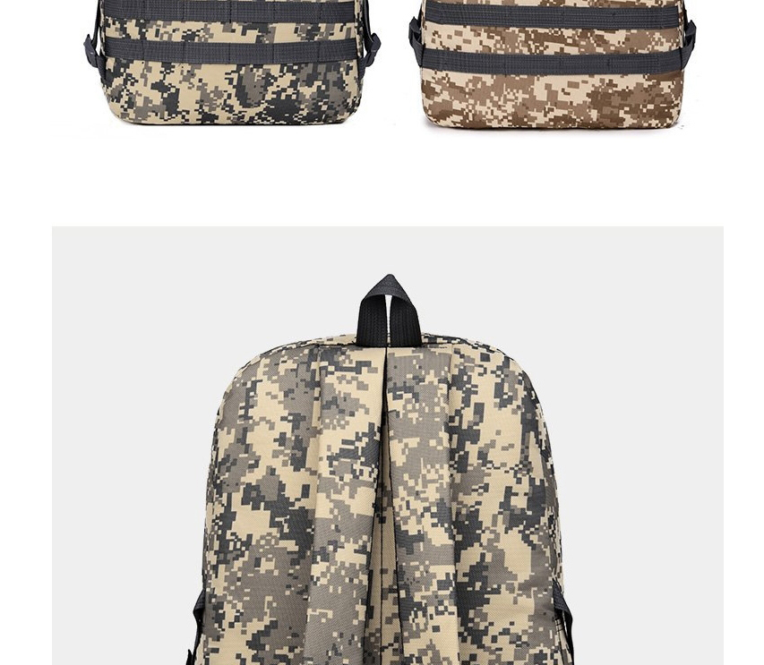 Fashion Khaki Camouflage Printed Letter Logo Nylon Backpack,Backpack
