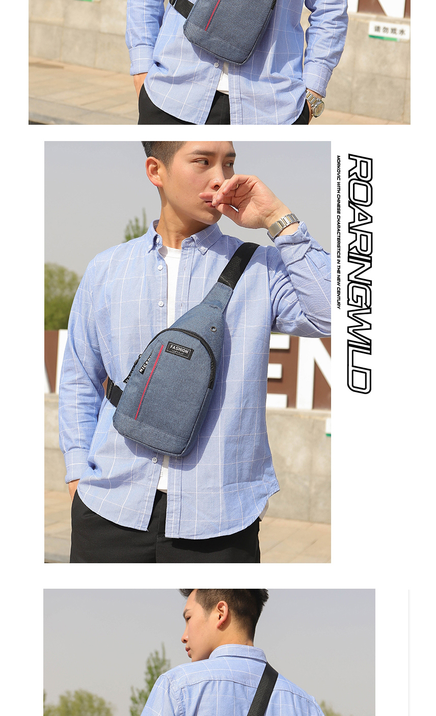 Fashion Section Two Gray Canvas Monogram Zipper Shoulder Messenger Bag,Shoulder bags