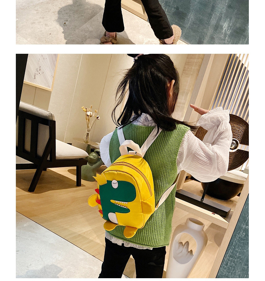 Fashion Green Nylon Cloth Dinosaur Stitching Childrens Backpack,Backpack