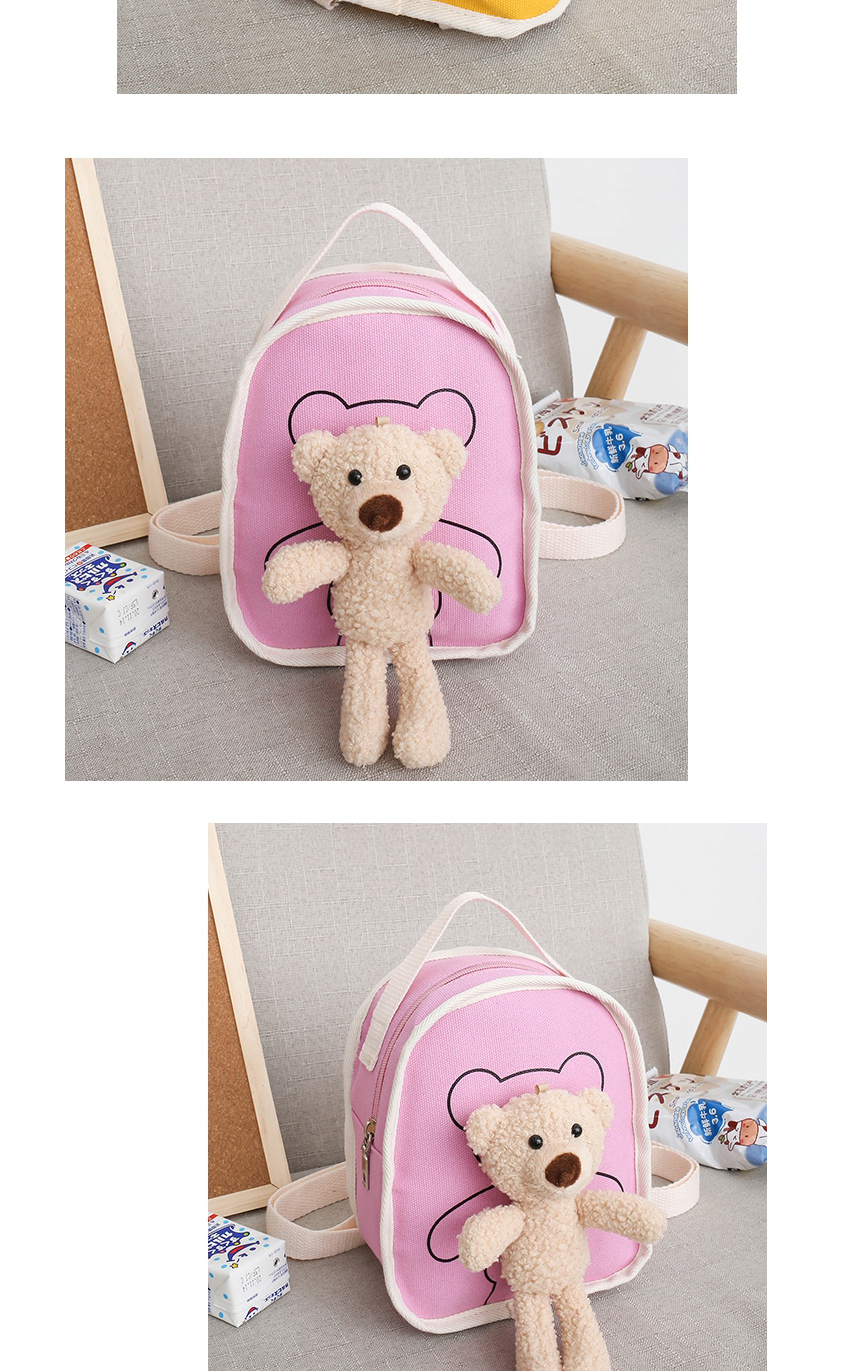 Fashion Red Canvas Bear Doll Childrens Backpack,Backpack