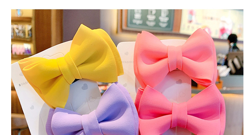 Fashion Small Bow-pink Three-dimensional Bowknot Fabric Alloy Childrens Hairpin,Kids Accessories