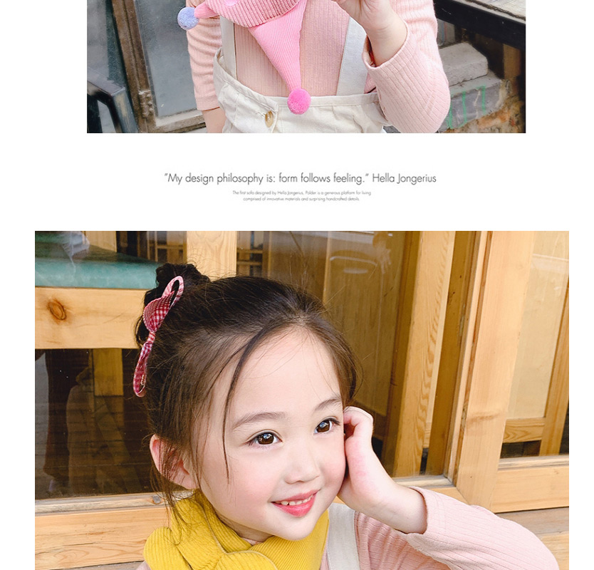 Fashion Bunny [pink] 1-8 Years Old Bunny Striped Strawberry Childrens Thick Warm Cotton And Linen Scarf,Kids Accessories