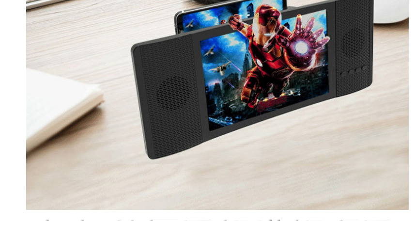 Fashion Black 8 Inch With Bluetooth Speaker Telescopic Mobile Phone Screen Amplifier (charged),Household goods