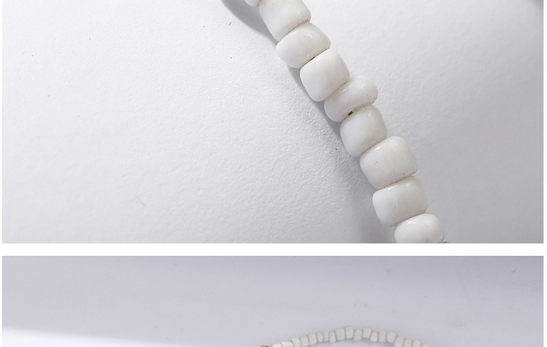 Fashion White White Turquoise Rice Beads Beaded Necklace,Beaded Necklaces