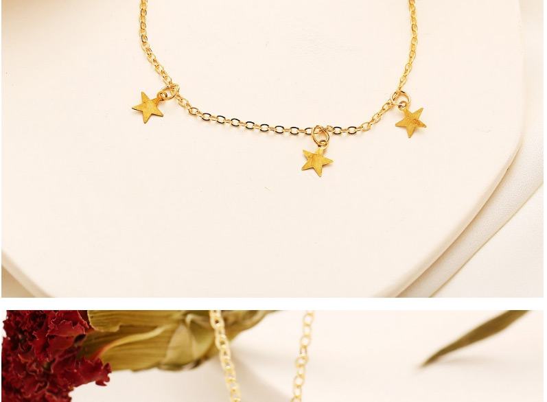 Fashion Golden Pentagram Pearl Geometric Alloy Ring Earrings Necklace Set,Rings Set