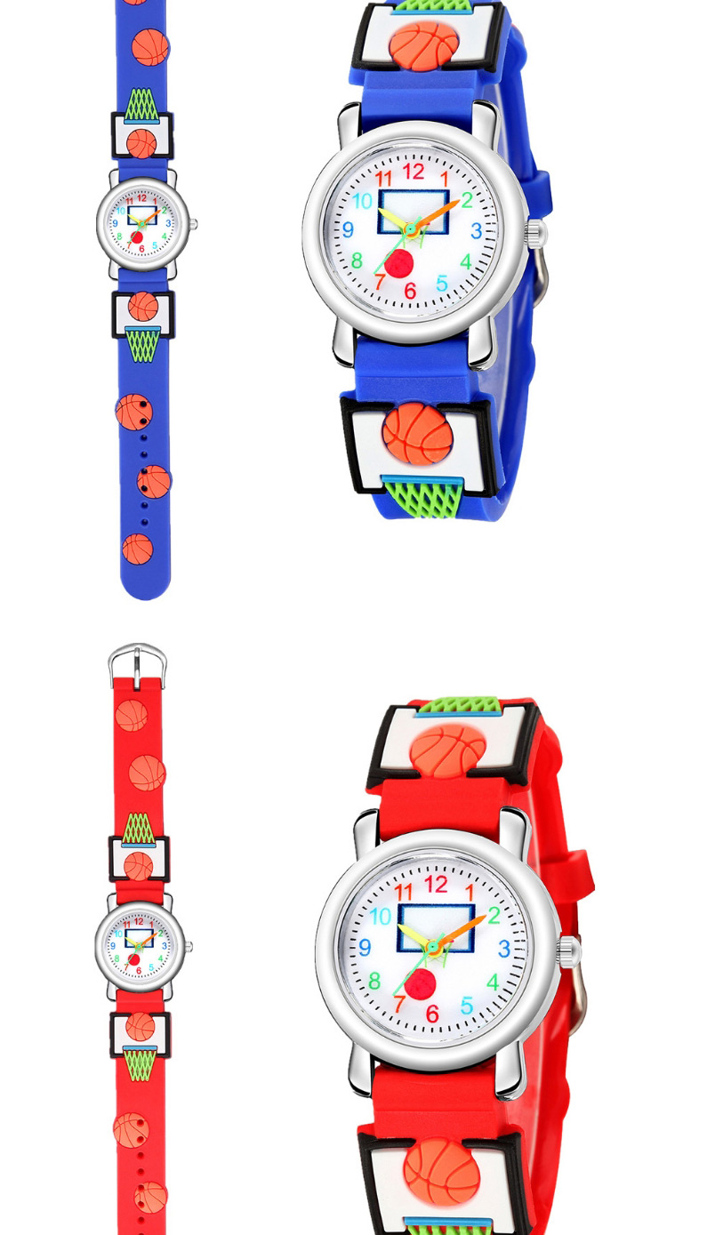 Fashion Red 4d Embossed Basketball Sports Childrens Watch,Ladies Watches