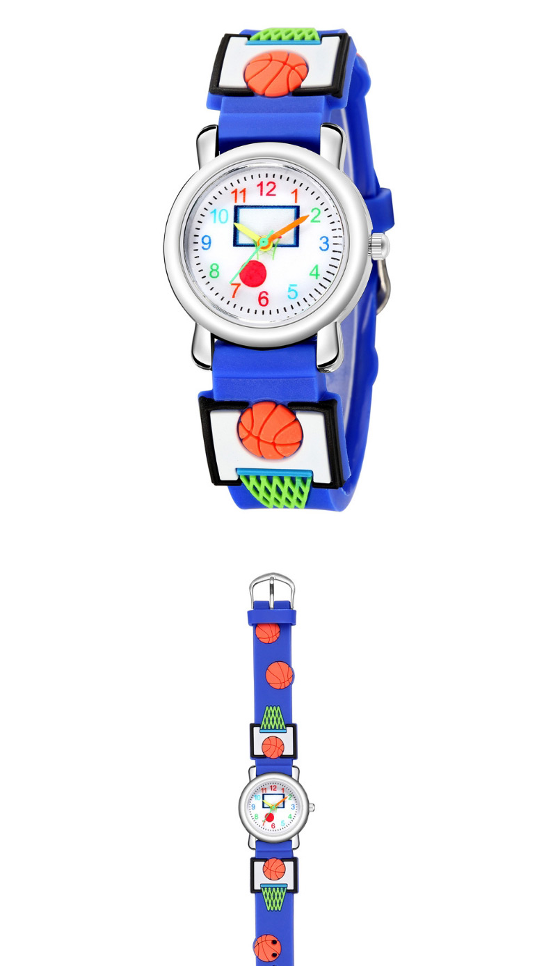 Fashion Royal Blue 3d Embossed Basketball Sports Childrens Watch,Ladies Watches