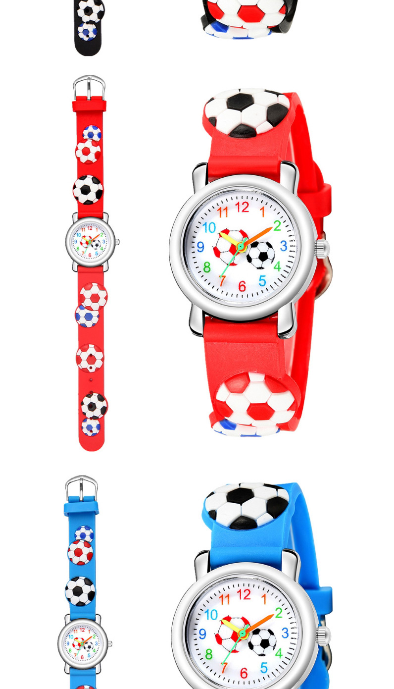 Fashion Sky Blue 5d Embossed Football Pattern Digital Face Childrens Sports Watch,Ladies Watches