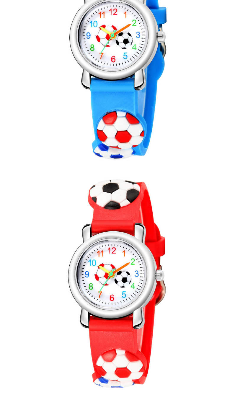 Fashion Sky Blue 5d Embossed Football Pattern Digital Face Childrens Sports Watch,Ladies Watches