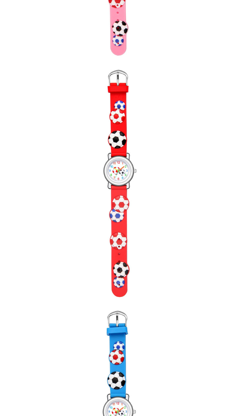 Fashion Pink 6d Embossed Football Pattern Digital Face Childrens Sports Watch,Ladies Watches
