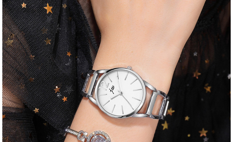 Fashion Rose Gold Large Dial Alloy Bracelet Type Quartz Steel Band Watch,Ladies Watches