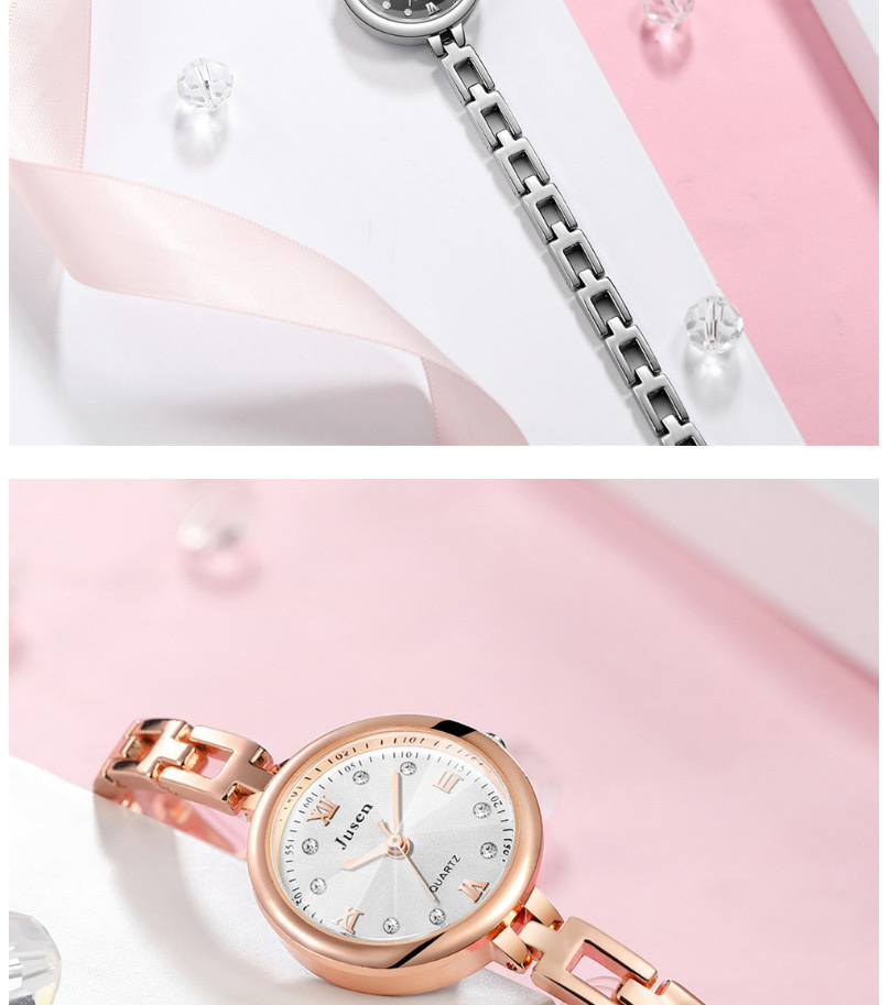 Fashion Silver With White Noodles Small Dial Thin Strap Water Diamond British Bracelet Watch,Ladies Watches