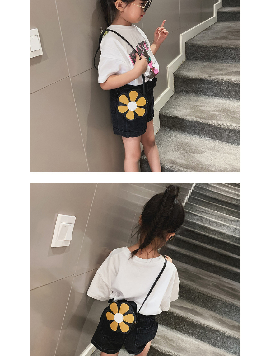 Fashion Green Flower Stitching Contrast Color Childrens Messenger Shoulder Bag,Messenger bags