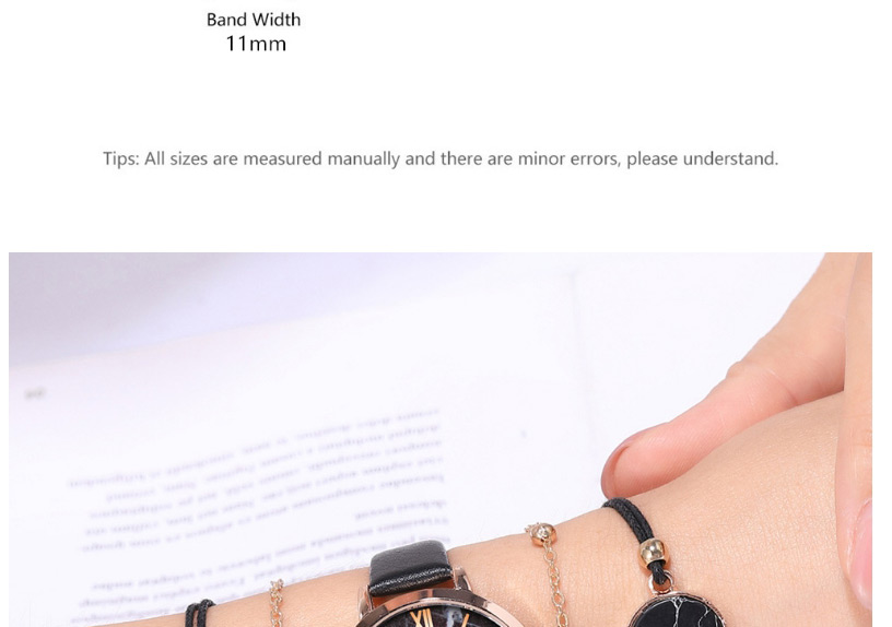 Fashion Green Noodles Marble Surface Pu Thin Belt Quartz Watch,Ladies Watches
