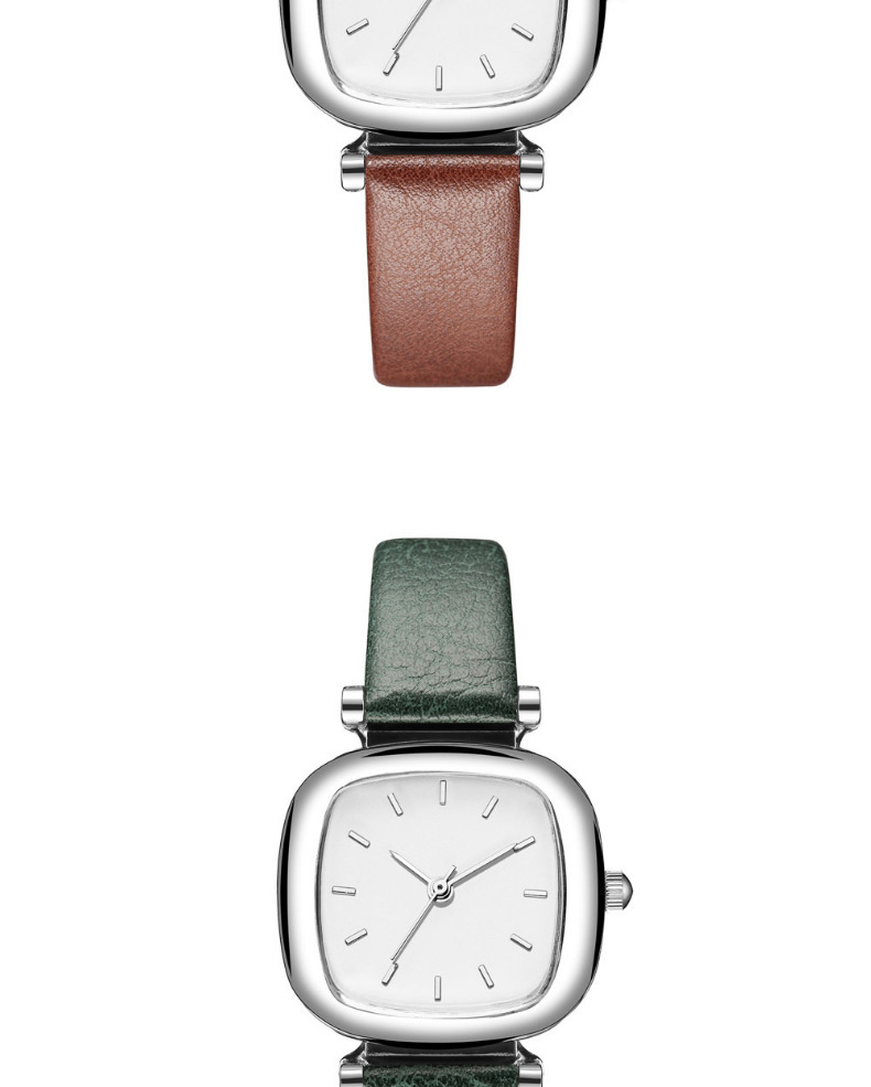 Fashion Gray Tonneau Shaped Pu Belt Quartz Watch,Ladies Watches