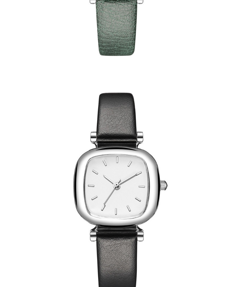 Fashion Green Tonneau Shaped Pu Belt Quartz Watch,Ladies Watches