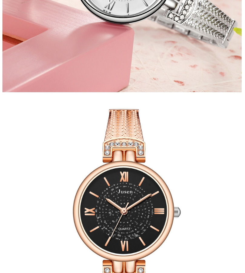 Fashion Silver With White Noodles Gypsophila Fine Watch With Roman Scale Water Diamond British Watch,Ladies Watches
