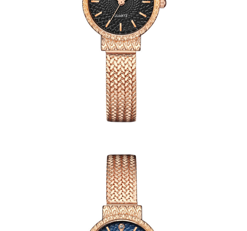 Fashion Rose Gold Noodles Waterproof Strap Quartz Bracelet Watch With Chain Subdial,Ladies Watches
