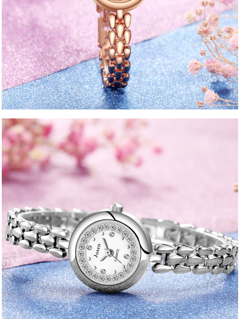Fashion Silver With White Noodles Small Dial Thin Strap Set Diamond English Bracelet Watch,Ladies Watches