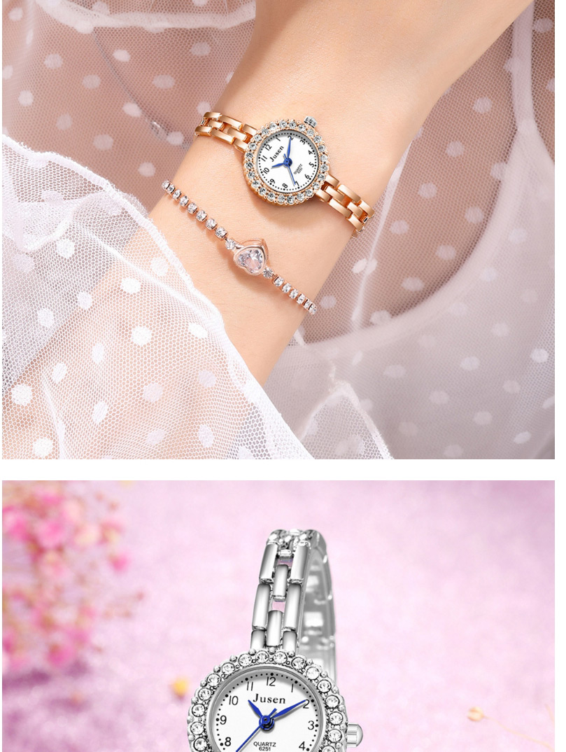 Fashion Silver With White Noodles Thin Strap Diamond Digital Face Bracelet Watch,Ladies Watches