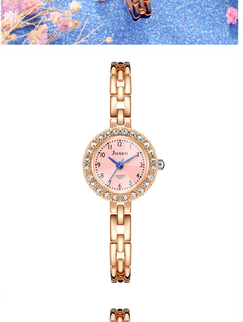Fashion Rose Gold Noodles Thin Strap Diamond Digital Face Bracelet Watch,Ladies Watches