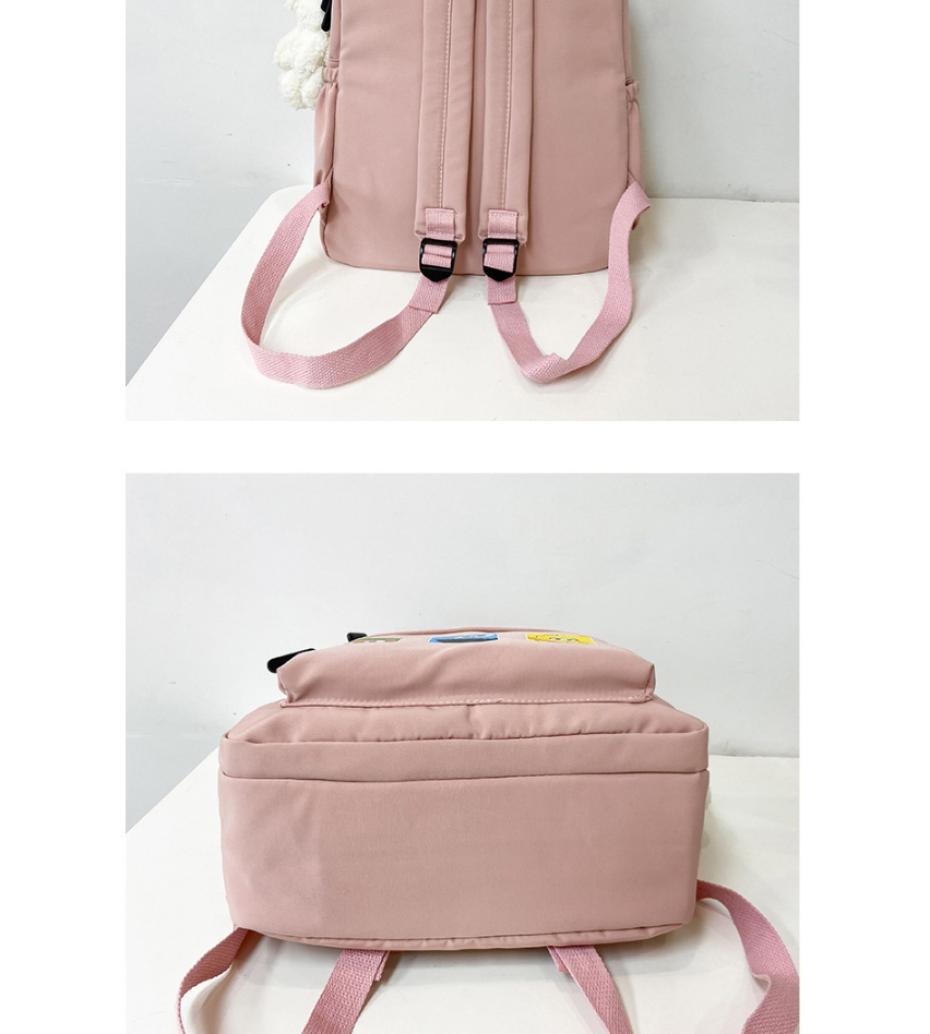 Fashion Pink Nylon Fabric Letter Print Backpack,Backpack