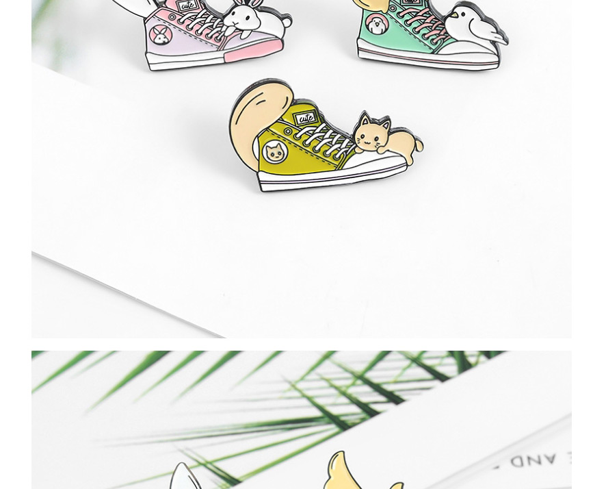 Fashion Bunny Shoe Birdie Alloy Paint Cat Dripping Brooch,Korean Brooches