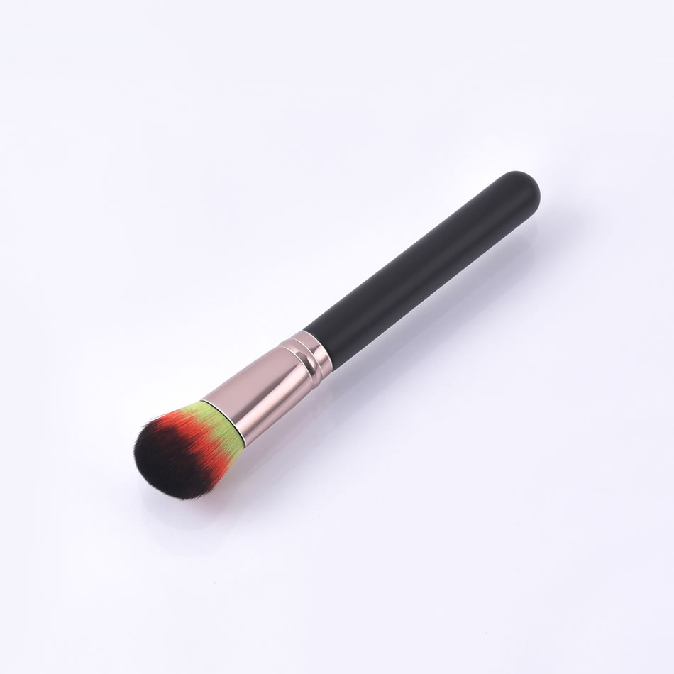 Fashion Single-black Silver-yellow White-loose Powder Color Makeup Brush With Wooden Handle And Aluminum Tube Nylon Hair,Beauty tools