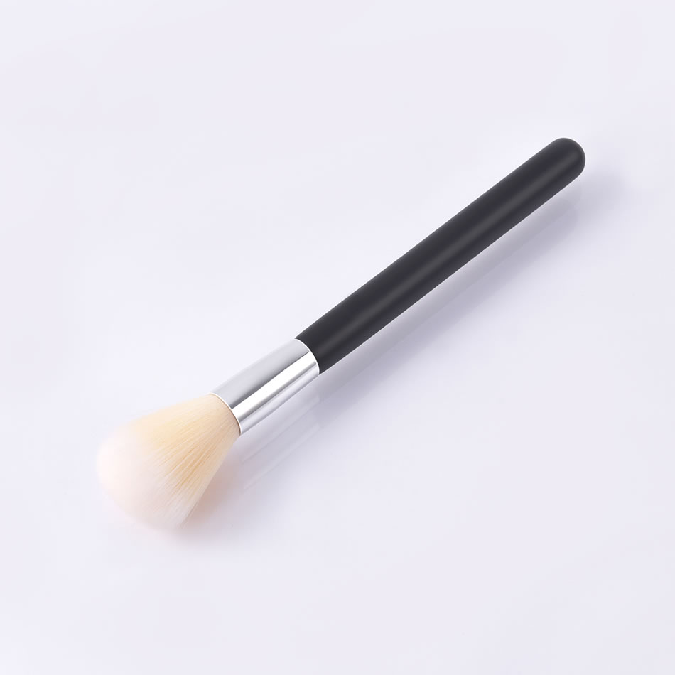 Fashion Single-ivory-flame Color Makeup Brush With Wooden Handle And Aluminum Tube Nylon Hair,Beauty tools