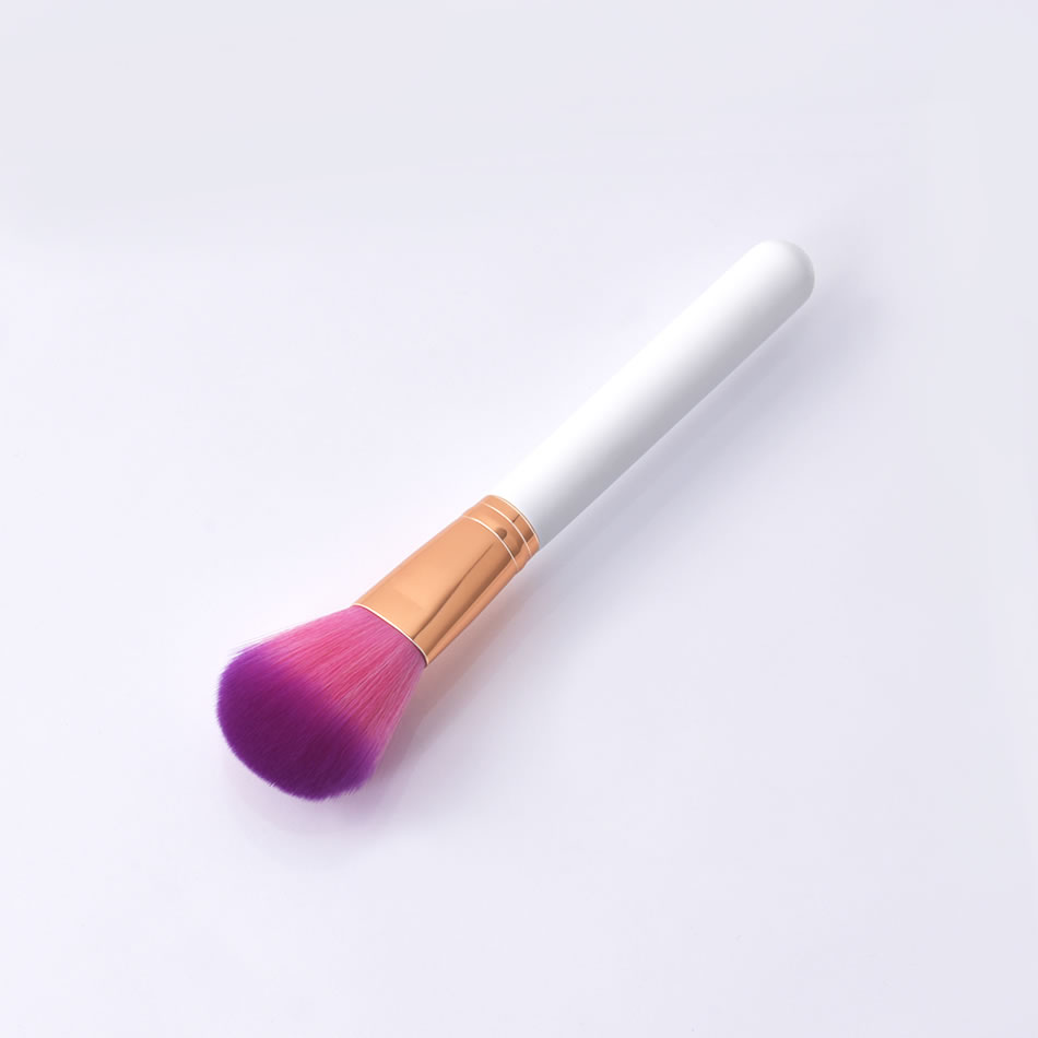 Fashion Single-powder Gold-pressure Tube-loose Powder Color Makeup Brush With Wooden Handle And Aluminum Tube Nylon Hair,Beauty tools