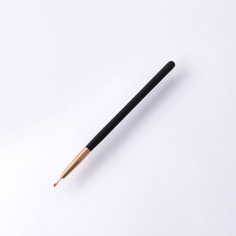 Fashion Single-blue Red-eyeliner Color Makeup Brush With Wooden Handle And Aluminum Tube Nylon Hair,Beauty tools
