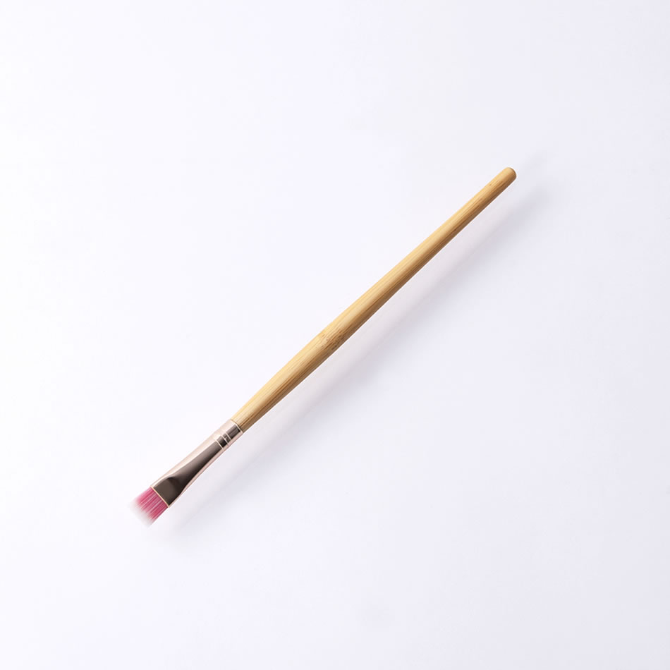 Fashion Single-double Head-yellow Powder-eye Shadow Color Makeup Brush With Wooden Handle And Aluminum Tube Nylon Hair,Beauty tools