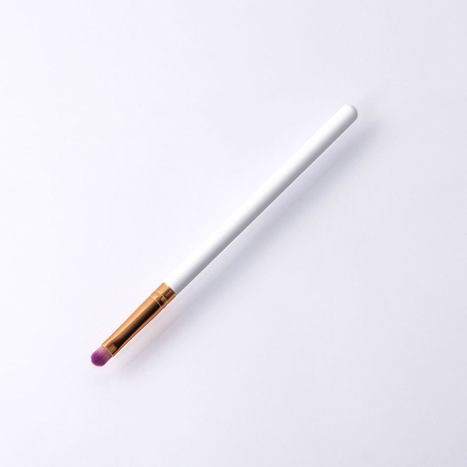 Fashion Single-bamboo Handle-pink White-concealer Color Makeup Brush With Wooden Handle And Aluminum Tube Nylon Hair,Beauty tools