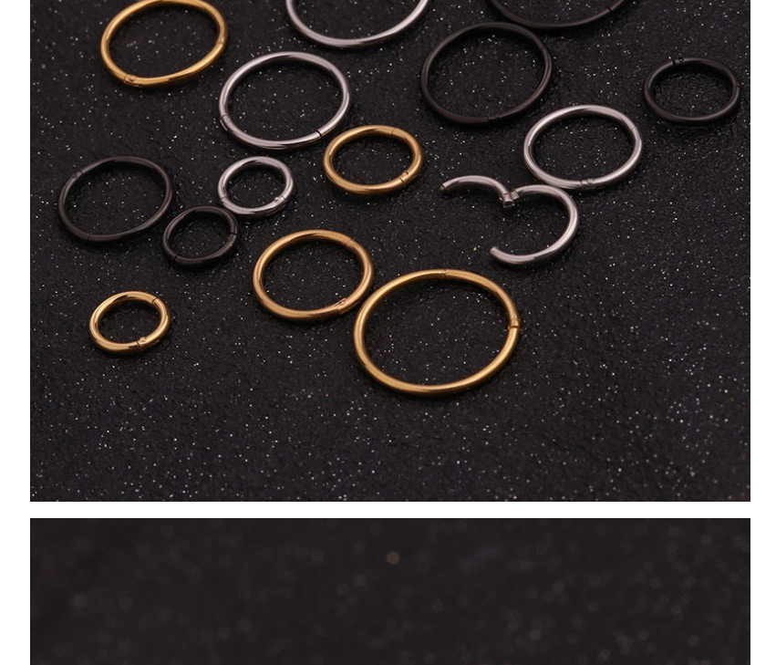 Fashion Gold Color Coloren Stainless Steel Open Ring Round Nose Ring (1 Price),Nose Rings & Studs