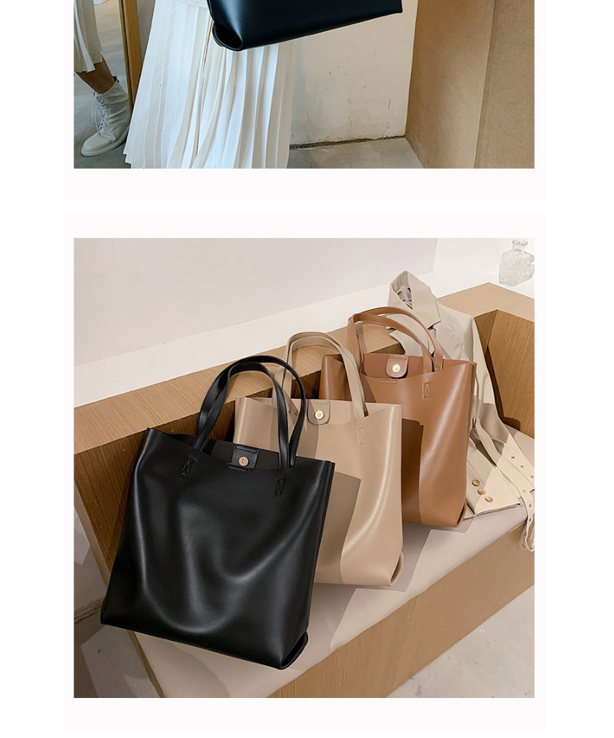 Fashion Black Large Capacity Solid Color Picture Mother Shoulder Bag,Messenger bags