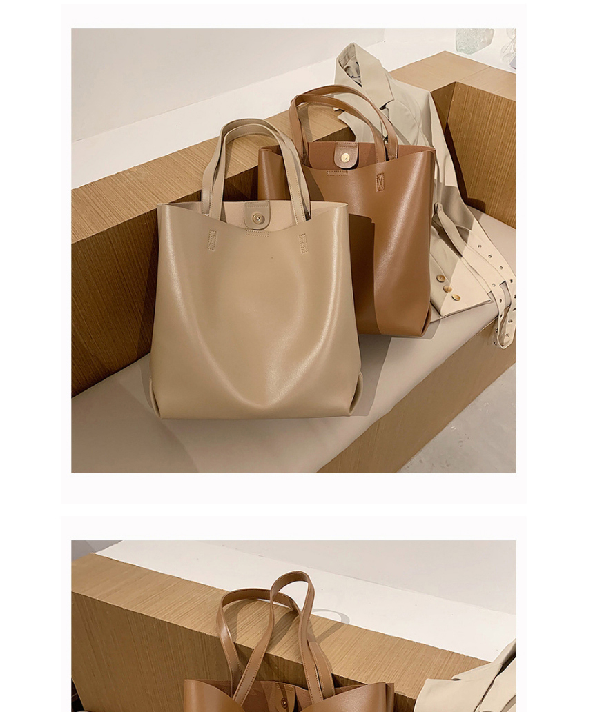 Fashion Khaki Large Capacity Solid Color Picture Mother Shoulder Bag,Messenger bags