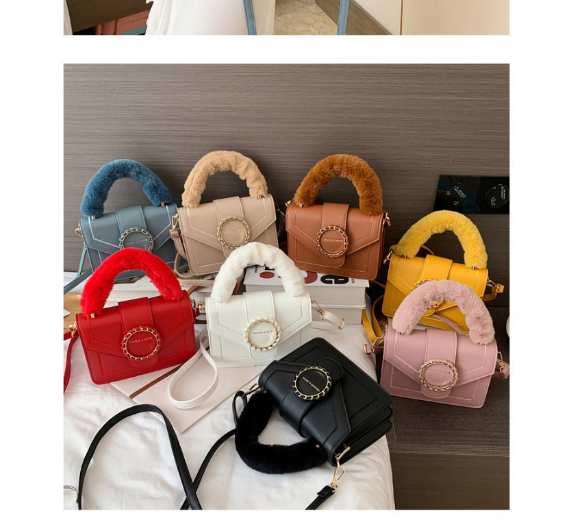 Fashion Khaki Lock Flap Embroidered Thread Crossbody Shoulder Bag,Messenger bags