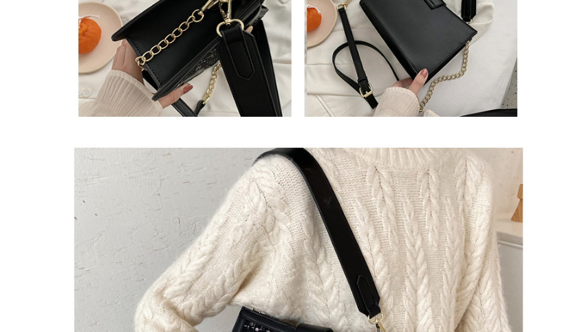 Fashion Beige Stitching Woolen Bronzing Letters Crossbody Shoulder Bag,Messenger bags